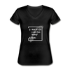 Frauen-T-Shirt mit V-Ausschnitt: A coder from norway – Nerdic - Schwarz