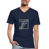 Männer-T-Shirt mit V-Ausschnitt: A coder from norway – Nerdic - Navy