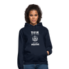 Unisex Hoodie: Think like a Proton. Just stay positive. - Navy