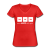 Frauen-T-Shirt mit V-Ausschnitt: Ctrl Alt Del - Wenn nichts mehr geht. - Rot