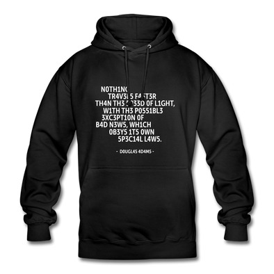 Unisex Hoodie: Nothing travels faster than the speed of light … - Schwarz