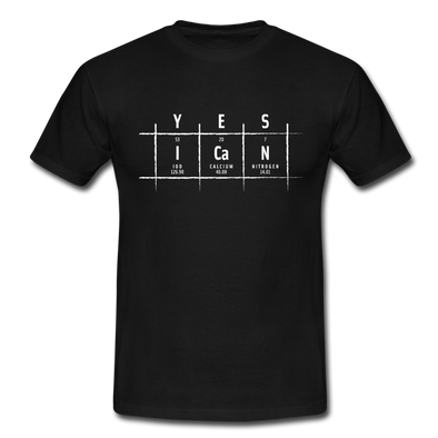 Männer T-Shirt: Yes, I can - Schwarz