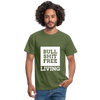 Männer T-Shirt: Bullshit-free living - Militärgrün