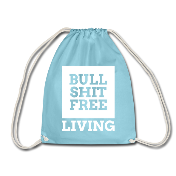Turnbeutel: Bullshit-free living - Aqua