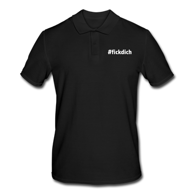 Männer Poloshirt: Fick Dich (#fickdich) - Schwarz