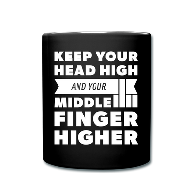 Tasse: Keep your head high and your … - Schwarz