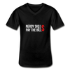 Männer-T-Shirt mit V-Ausschnitt: Nerdy skills pay the bills - Schwarz