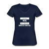 Frauen-T-Shirt mit V-Ausschnitt: I’m not a nerd, let’s agree on smarter than you - Navy