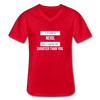 Männer-T-Shirt mit V-Ausschnitt: I’m not a nerd, let’s agree on smarter than you - Rot