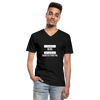 Männer-T-Shirt mit V-Ausschnitt: I’m not a nerd, let’s agree on smarter than you - Schwarz