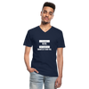 Männer-T-Shirt mit V-Ausschnitt: I’m not a nerd, let’s agree on smarter than you - Navy