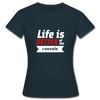 Frauen T-Shirt: Life is better at the console - Navy