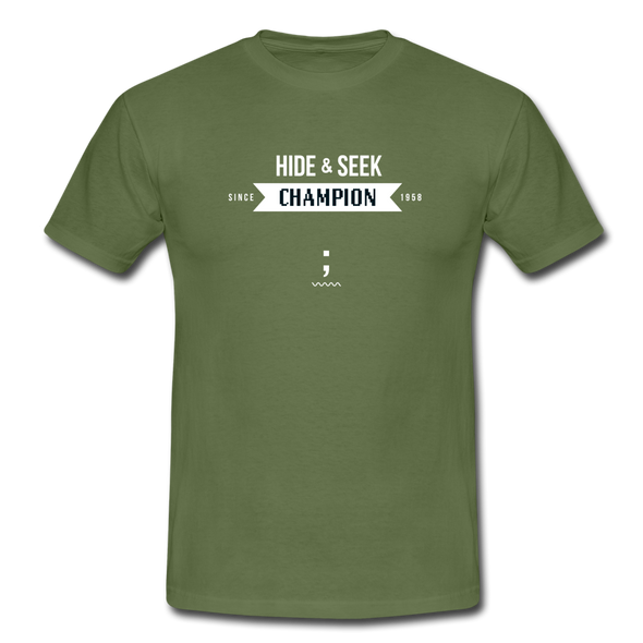 Männer T-Shirt: Hide & Seek Champion since 1958 - Militärgrün