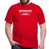 Männer T-Shirt: Superhelden ohne Umhang nennt man Coder - Rot