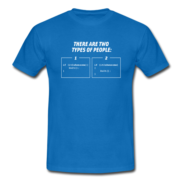 Männer T-Shirt: There are two types of people - Royalblau
