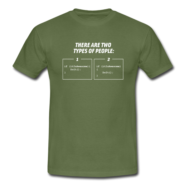 Männer T-Shirt: There are two types of people - Militärgrün