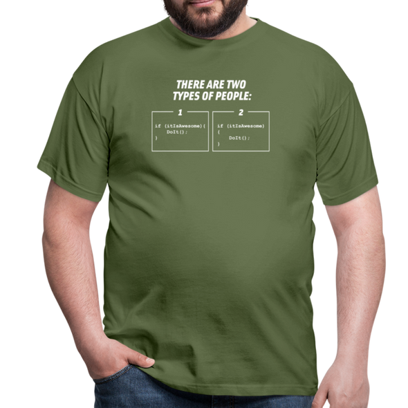 Männer T-Shirt: There are two types of people - Militärgrün