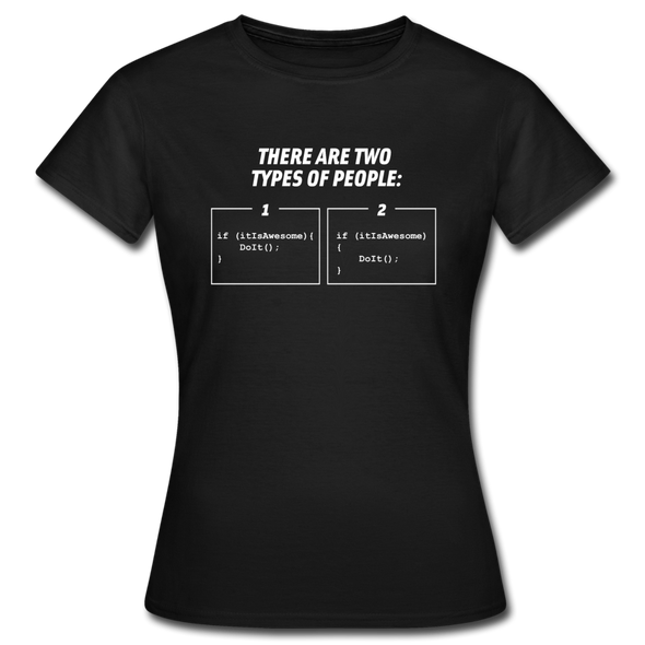 Frauen T-Shirt: There are two types of people - Schwarz
