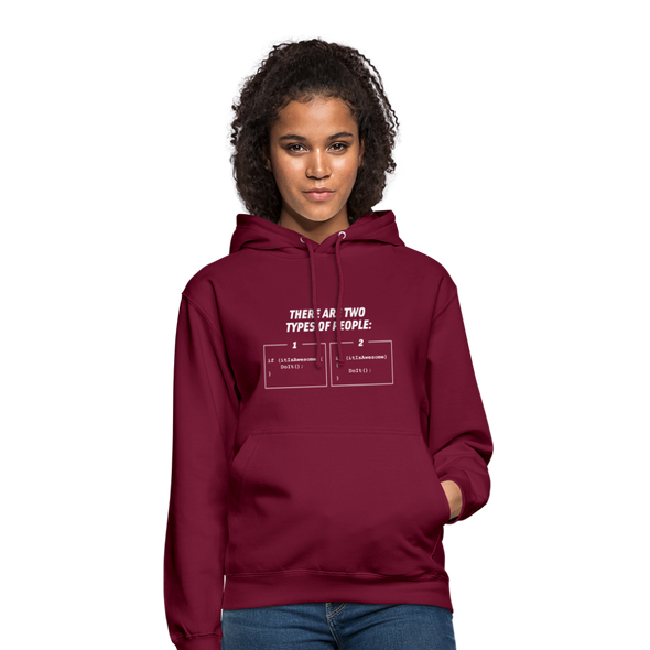 Unisex Hoodie: There are two types of people - Bordeaux