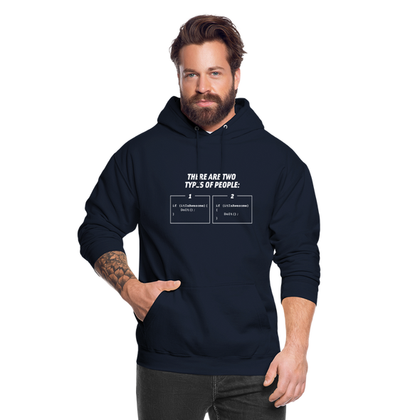 Unisex Hoodie: There are two types of people - Navy