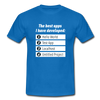 Männer T-Shirt: The best apps I have developed - Royalblau