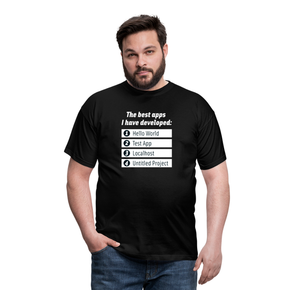 Männer T-Shirt: The best apps I have developed - Schwarz