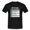 Männer T-Shirt: The best apps I have developed - Schwarz