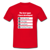 Männer T-Shirt: The best apps I have developed - Rot