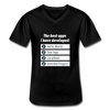 Männer-T-Shirt mit V-Ausschnitt: The best apps I have developed - Schwarz