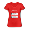 Frauen-T-Shirt mit V-Ausschnitt: The best apps I have developed - Rot
