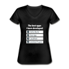 Frauen-T-Shirt mit V-Ausschnitt: The best apps I have developed - Schwarz