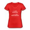 Frauen-T-Shirt mit V-Ausschnitt: I’m not antisocial, I’m just not user-friendly - Rot