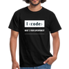 Männer T-Shirt: I code – what’s your superpower? - Schwarz