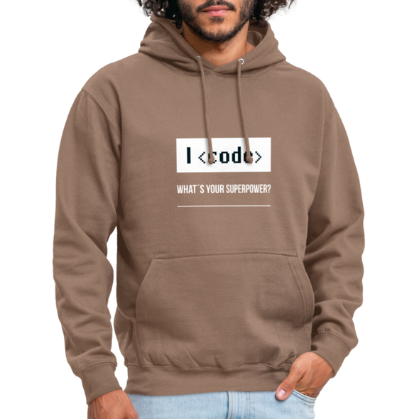 Unisex Hoodie: I code – what’s your superpower? - Mokka