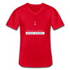 Männer-T-Shirt mit V-Ausschnitt: Semikolon – Kleine Ursache. Große Wirkung! - Rot