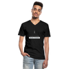 Männer-T-Shirt mit V-Ausschnitt: Semikolon – Kleine Ursache. Große Wirkung! - Schwarz
