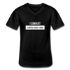 Männer-T-Shirt mit V-Ausschnitt: I convert coffee into code - Schwarz