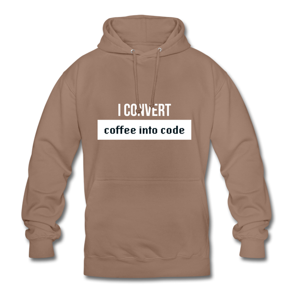 Unisex Hoodie: I convert coffee into code - Mokka