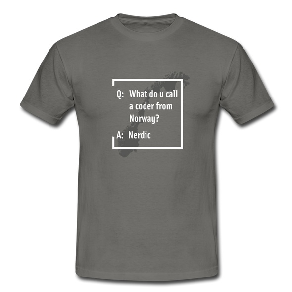Männer T-Shirt: A coder from norway – Nerdic - Graphit