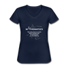 Frauen-T-Shirt mit V-Ausschnitt: Mathematics - The only place on earth - Navy