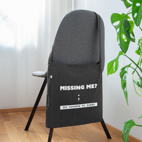 Umhängetasche aus Recycling-Material: Missing me? Say goodbye to sleep - Schwarz meliert