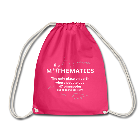 Turnbeutel: Mathematics – The only place on earth - Fuchsia