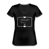 Frauen-T-Shirt mit V-Ausschnitt: Kein Code ohne Kaffee - Schwarz