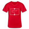 Männer-T-Shirt mit V-Ausschnitt: Kein Code ohne Kaffee - Rot