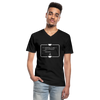Männer-T-Shirt mit V-Ausschnitt: Kein Code ohne Kaffee - Schwarz