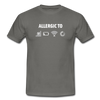 Männer T-Shirt: Allergic to (Ladebalken, leerer Akku, kein Empfang, Kein Wlan) - Graphit