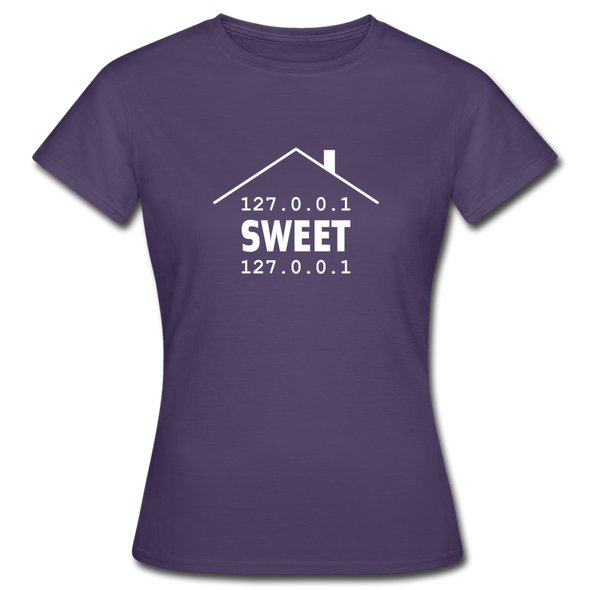 Frauen T-Shirt: Home sweet home - Dunkellila
