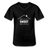 Männer-T-Shirt mit V-Ausschnitt: Home sweet home - Schwarz