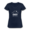 Frauen-T-Shirt mit V-Ausschnitt: Home sweet home - Navy