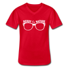 Männer-T-Shirt mit V-Ausschnitt: Nerdy by nature - Rot